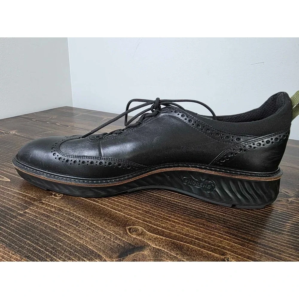 Ecco Phorene Men's Shoes Size 12 / 12.5 Black Leather Dress Oxford‎ Shoes